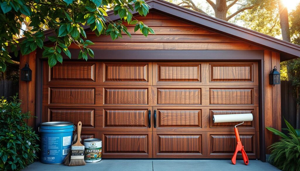 faux wood garage door maintenance