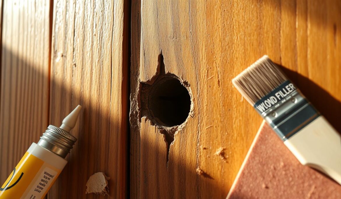 how to fix a hole in a wooden door