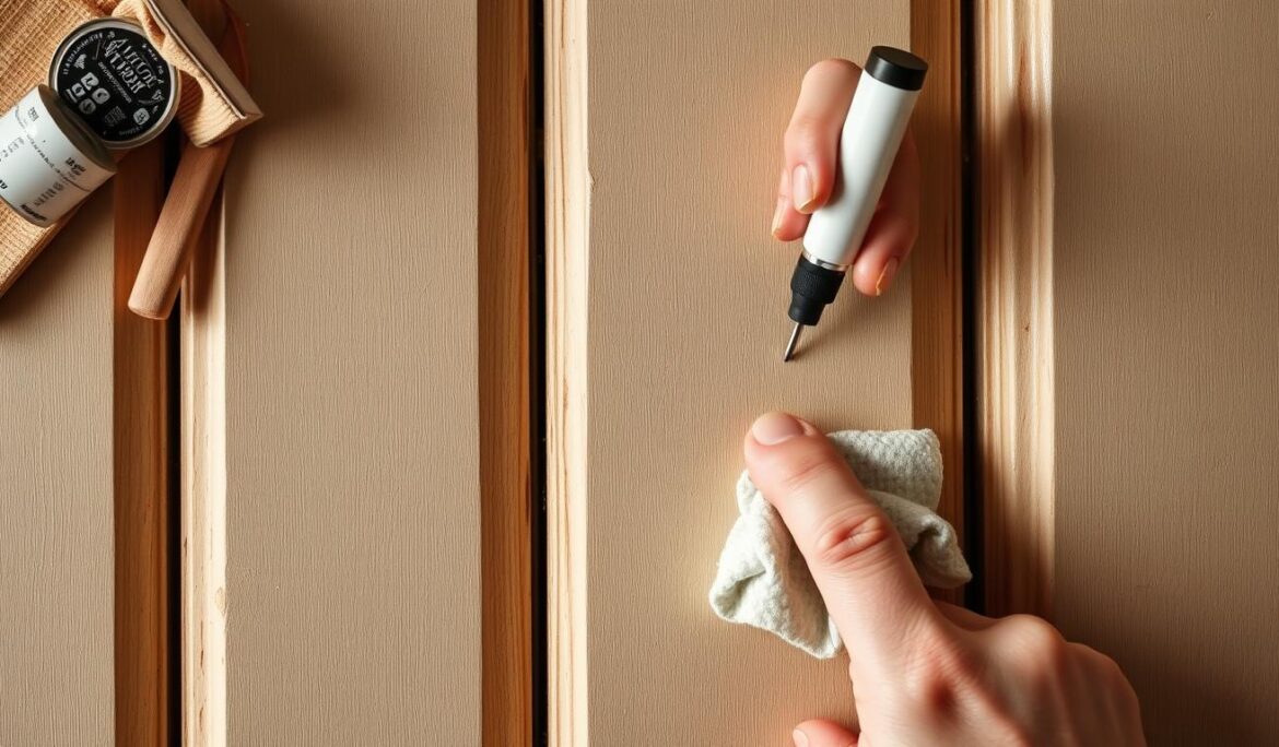 how to fix dog scratches on wood painted door