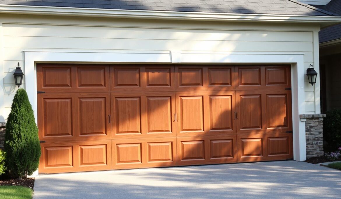 how to paint a garage door to look like wood