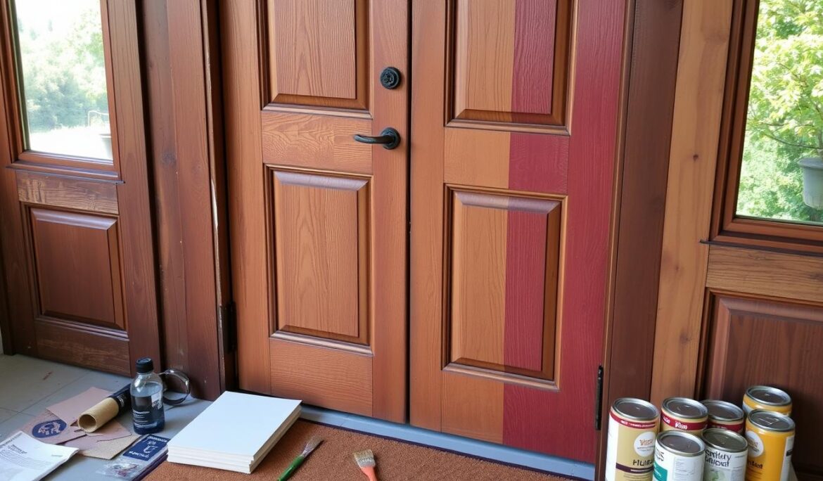 how to refinish a wood front door