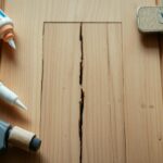 how to repair crack in wood door