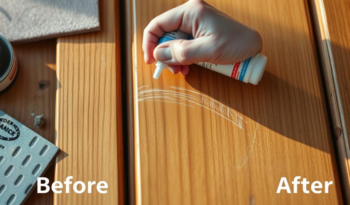 how to repair scratched wood door