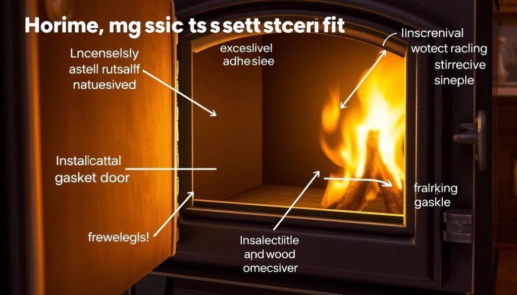 wood stove gasket installation errors