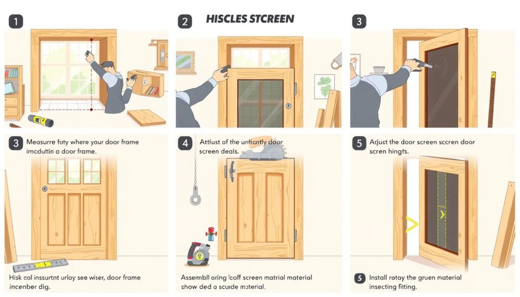 wooden screen door installation steps